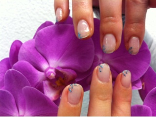 Blau glitzer